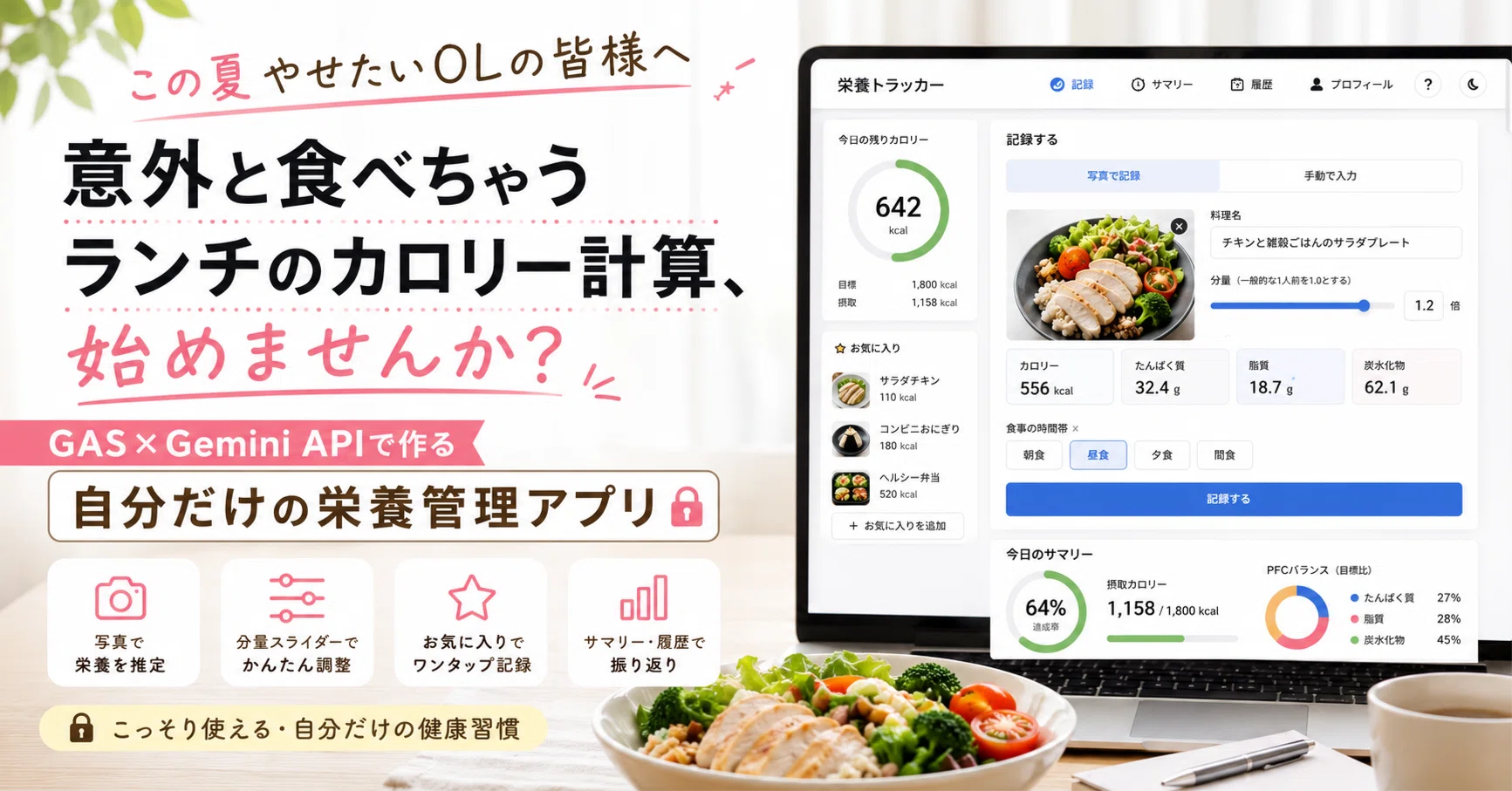コード無料全公開】この夏やせたいOLの皆様、意外と食べちゃうランチの