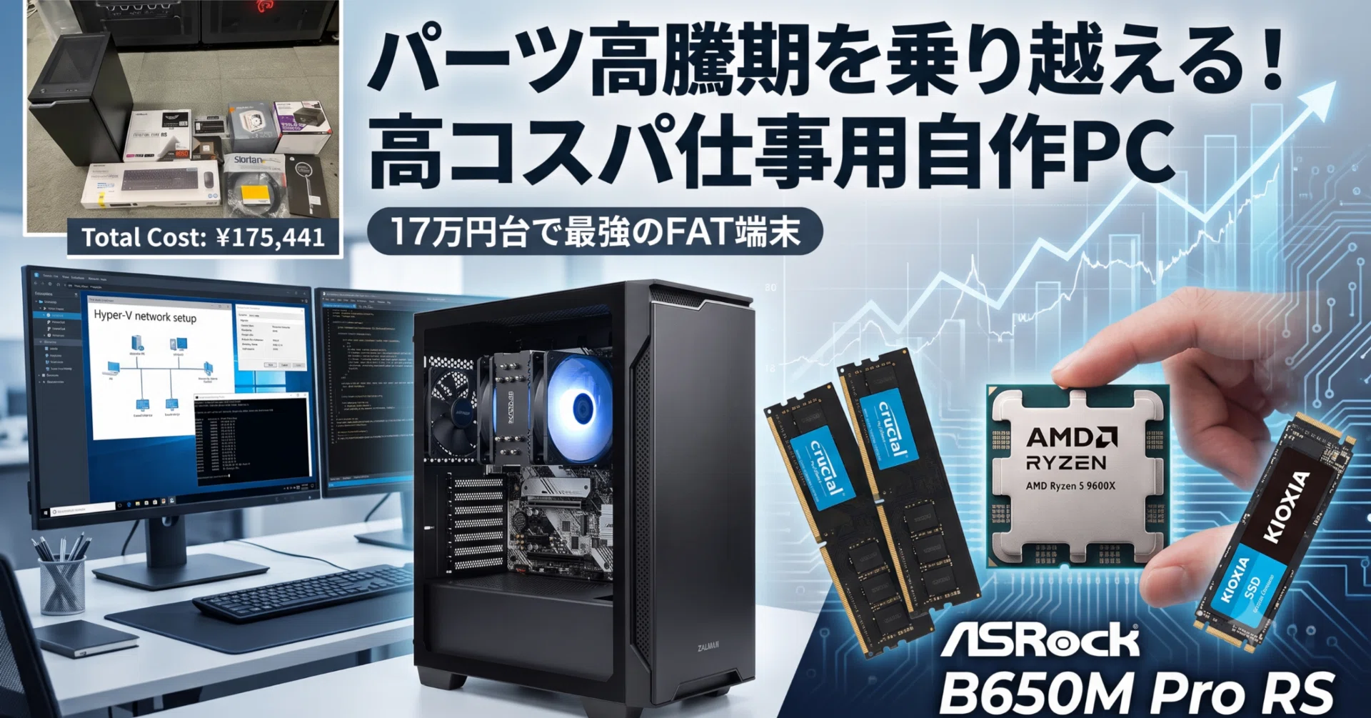 パーツ高騰期に挑む！仕事用のコスパのいい自作パソコン｜沖 哲也