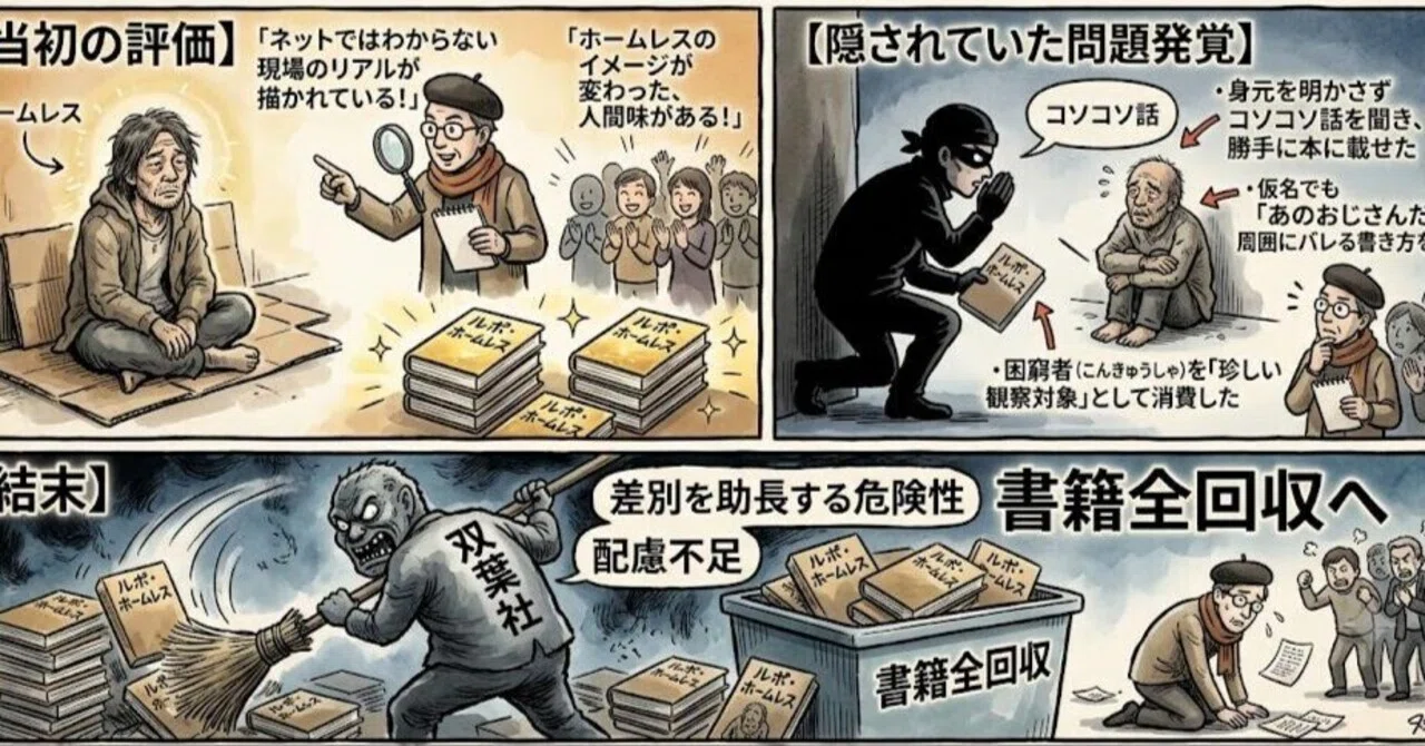 ルポ 路上メシ 國友公司 ⇒書籍回収問題。炊き出しや生活困窮の現実を