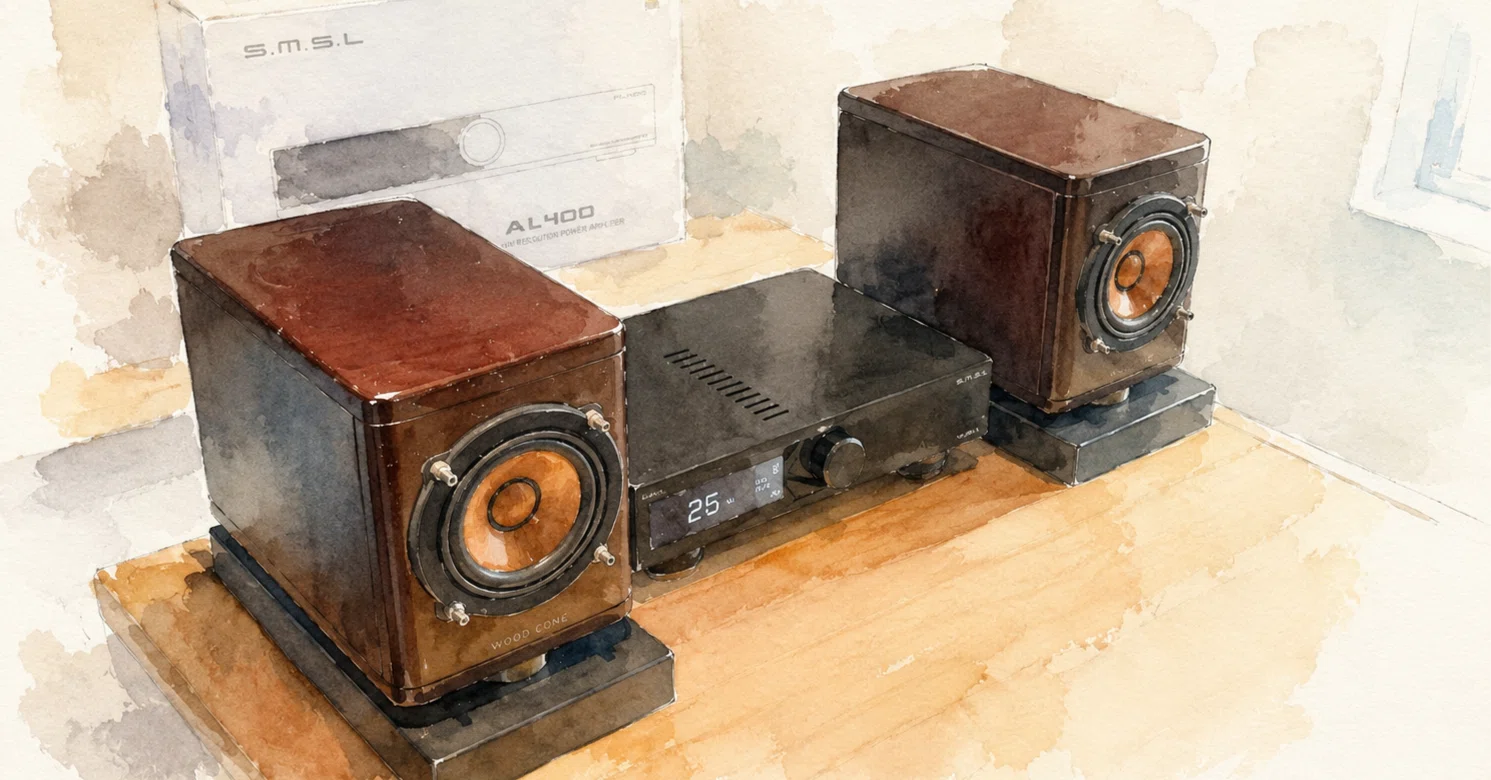 Victor WoodconeをS.M.S.L. AL400の3バンドEQでBGM向けに整える
