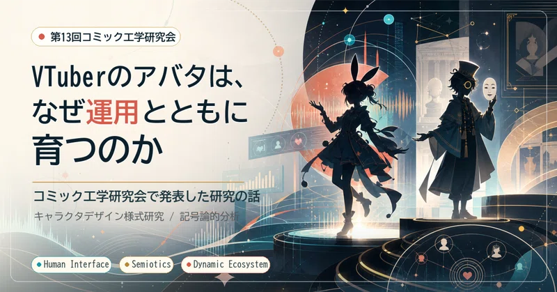 VTuberのアバタは、なぜ運用とともに育つのか──コミック工学研究会で発表した研究の話 のニュース画像