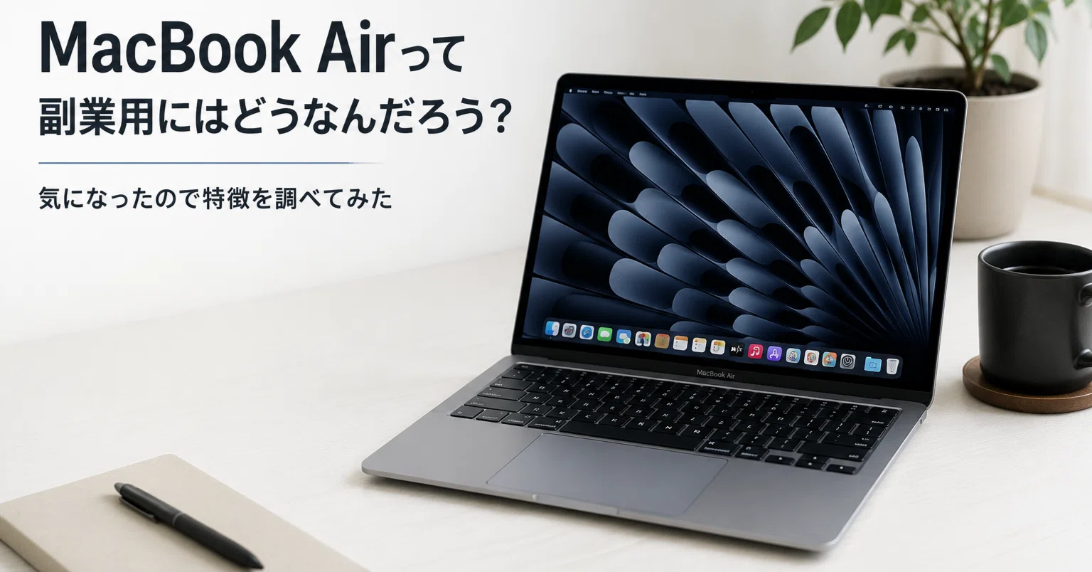 MacBook Airって副業用にはどうなんだろう？気になったので特徴を調べ 