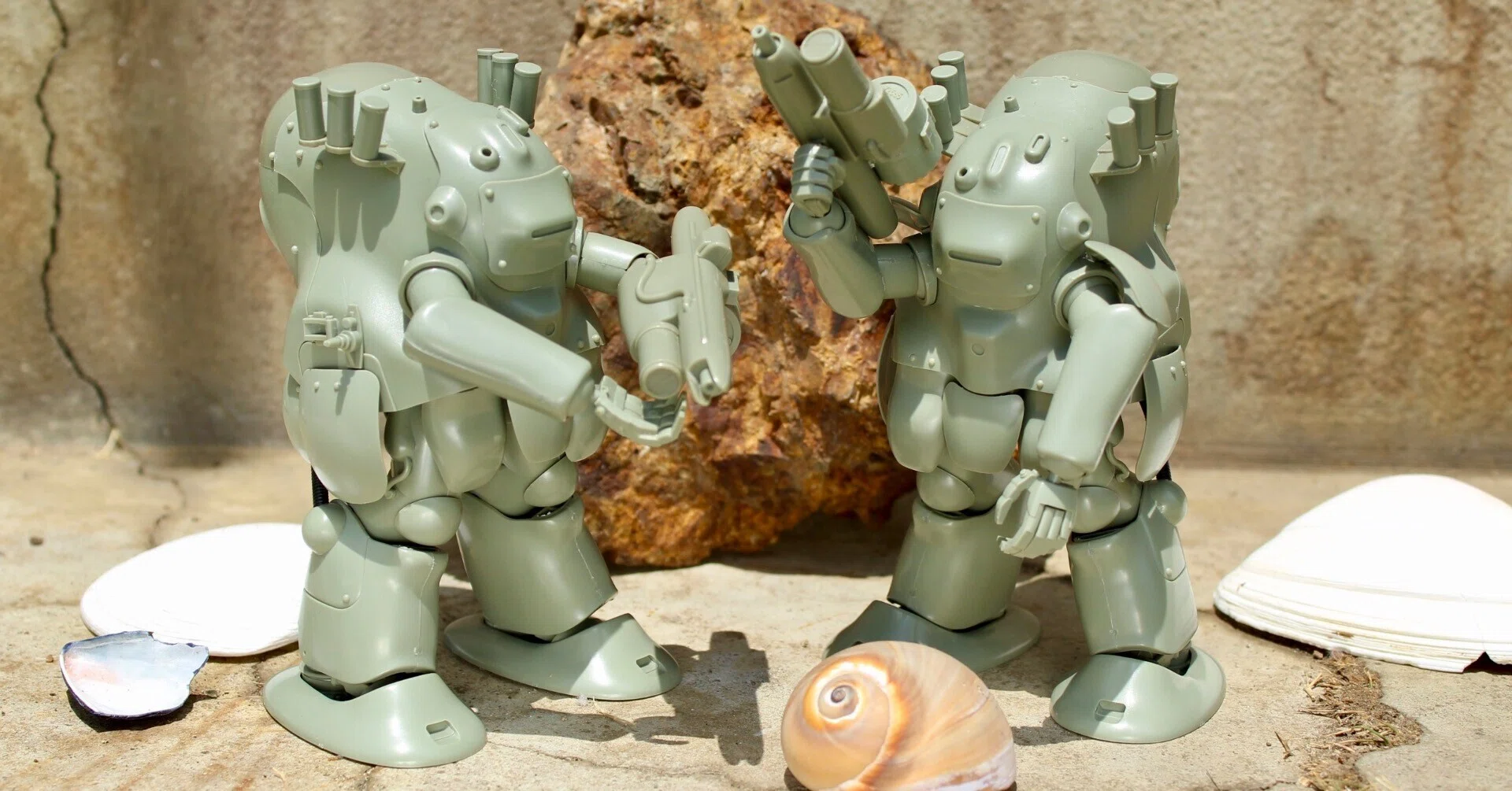 並べて映える開発史/ハセガワ ロボットバトルV MK44 アンモナイツ2体