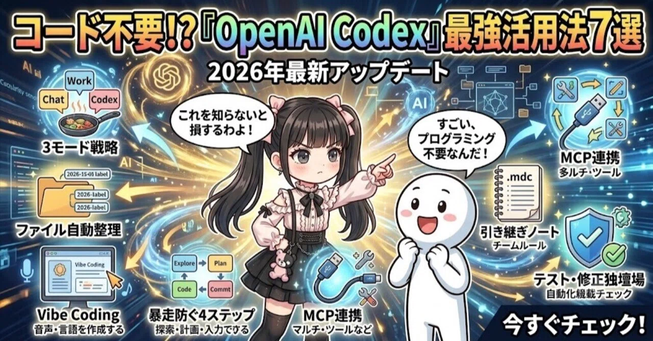 2026年最新】知らなきゃ遅れてる！？分かりやすく説明。「OpenAI Codex