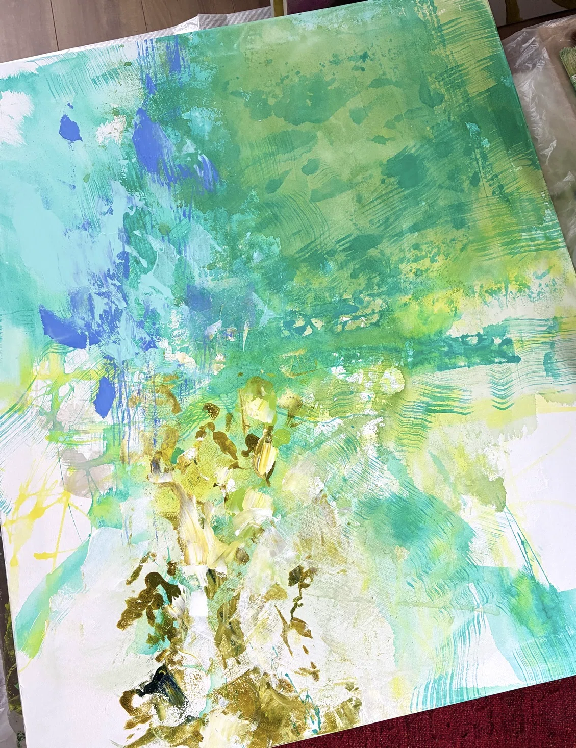 抽象画 連載｜何を描くか決めていないある一枚の絵が完成するまで #2