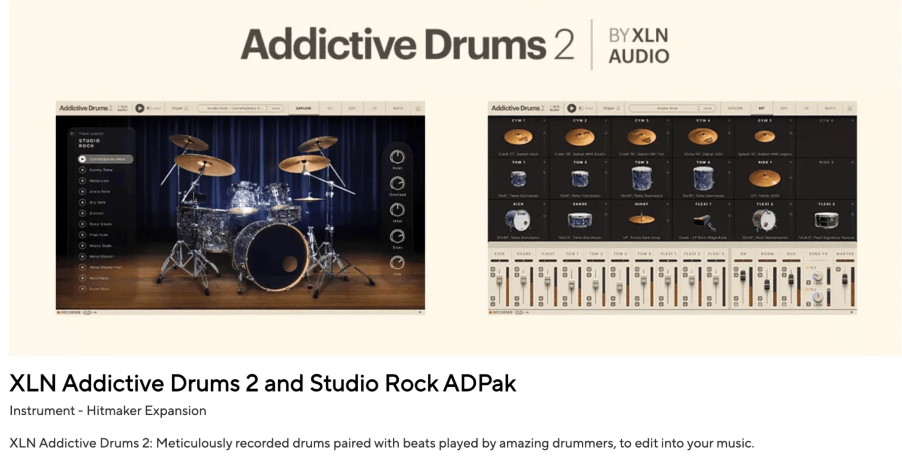 Focusrite Scarlett 2i2の付属ソフト「Addictive Drums 2」の