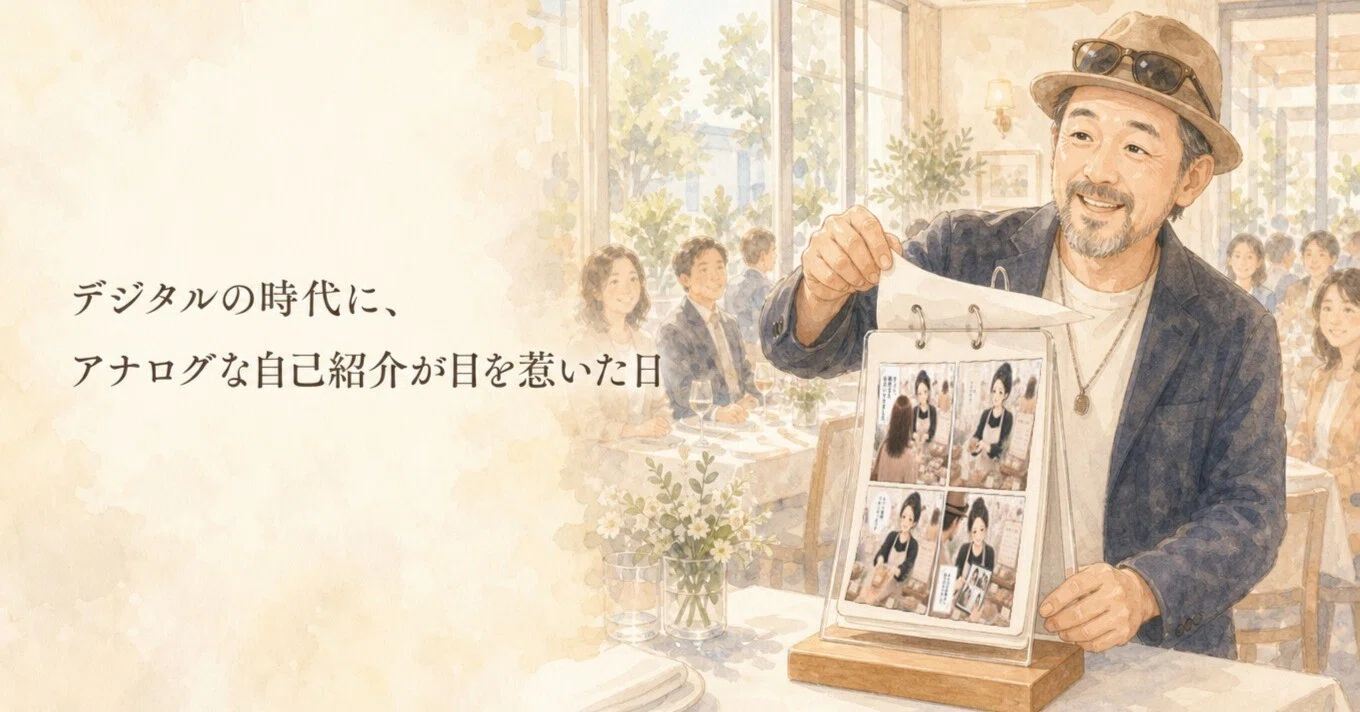 デジタルの時代だからこそ、紙芝居風自己紹介が目を惹いた話｜傾聴する