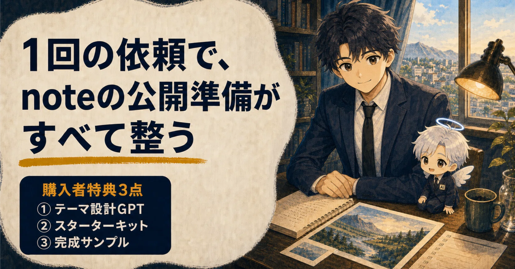 Codexに1回頼むだけで、noteの本文・挿絵・X告知まで完成する