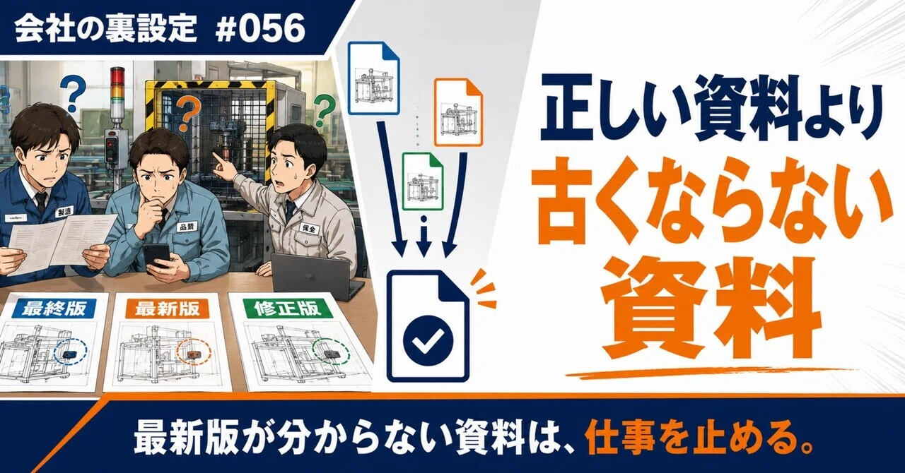 正しい資料ほど、すぐ古くなる。会社の裏設定 #056｜AI仕事術ラボ