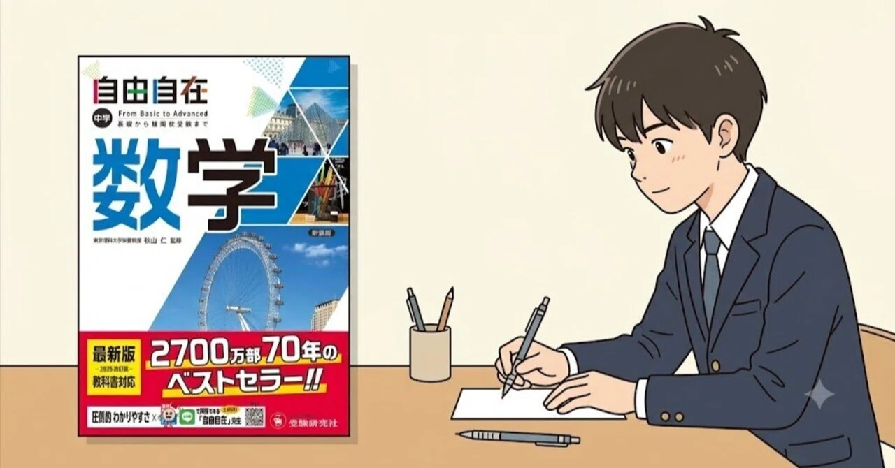 中学 自由自在 数学』で公立トップ校合格！偏差値60から突き抜ける具体