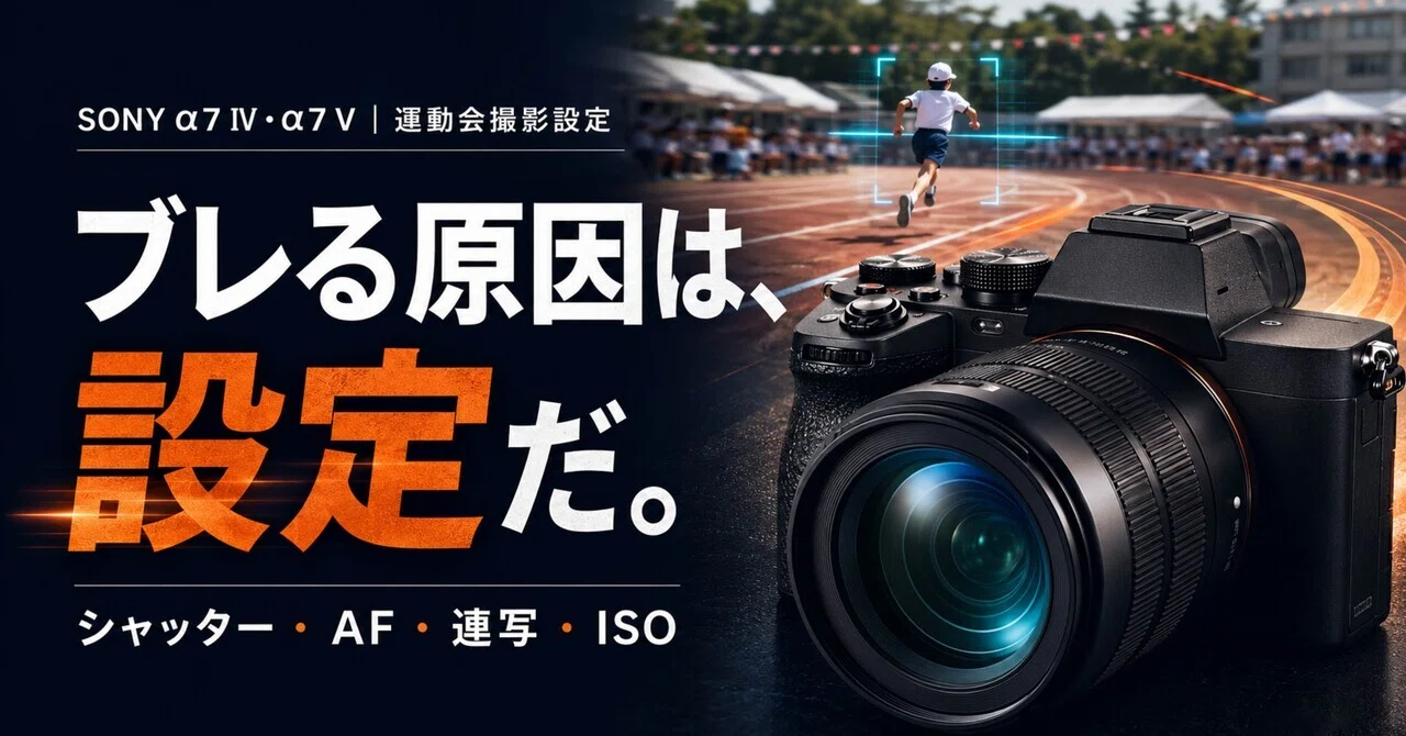 SONY α7 IV・α7 Vで運動会を撮る設定はこれ！シャッタースピード・AF