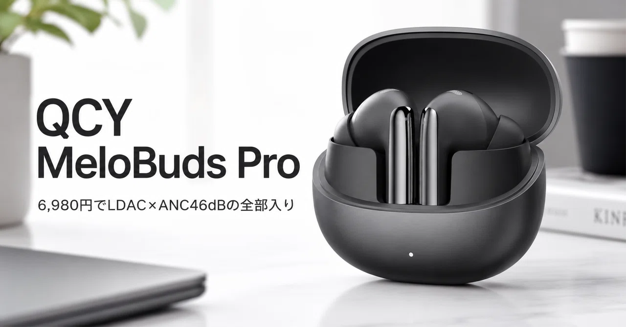 QCY MeloBuds Pro のレビュー・口コミ評判と特徴 6,980円でLDAC 