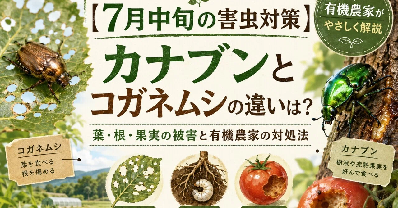 コガネムシ と カナブン の 違い