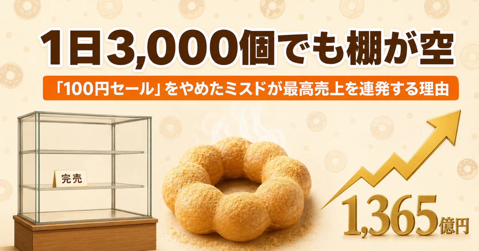 メナ　リクエストまとめ売 1日3,000個でも棚が空——『100円セール』をやめたミスドが最高売上を