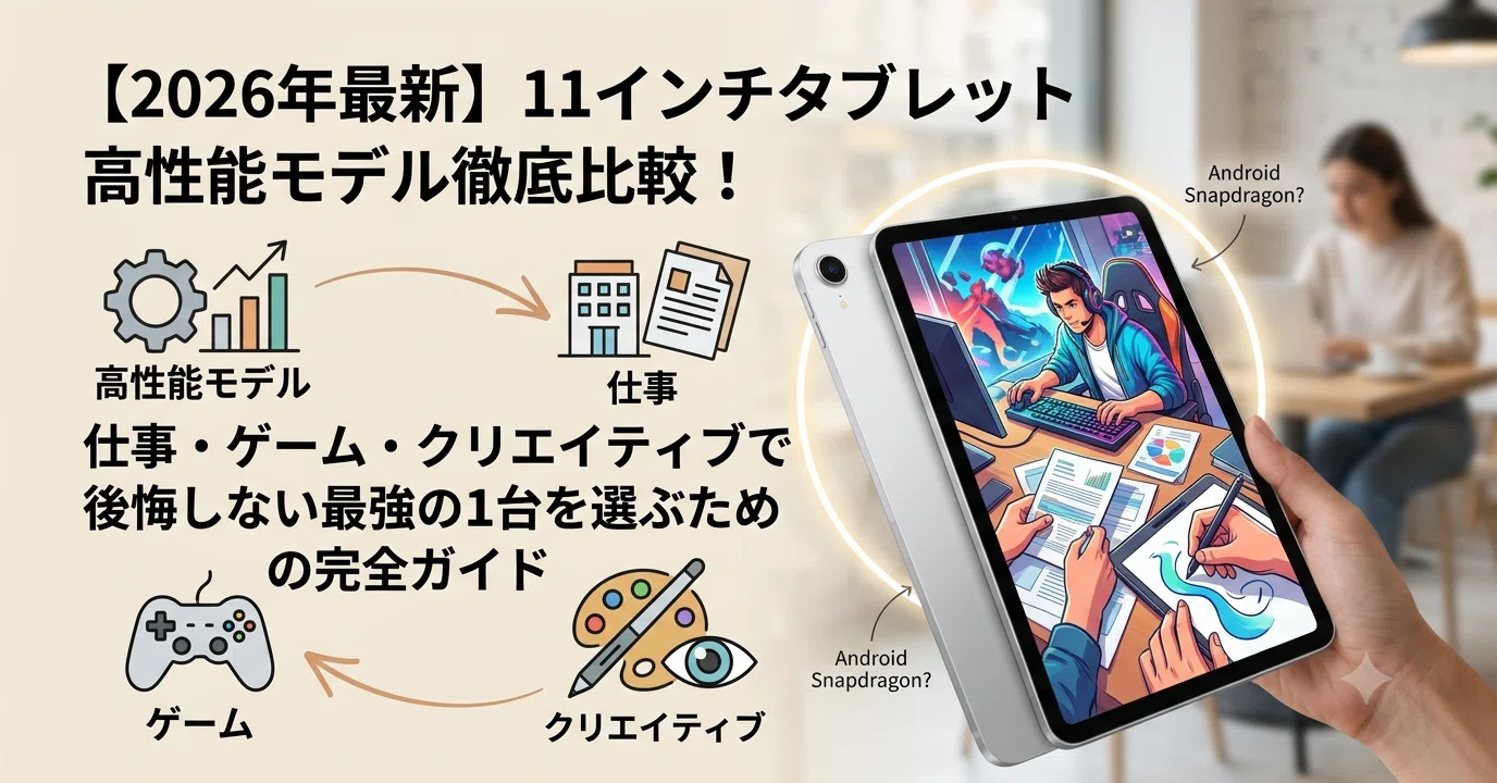 2026年最新】11インチタブレット高性能モデル徹底比較！仕事・ゲーム