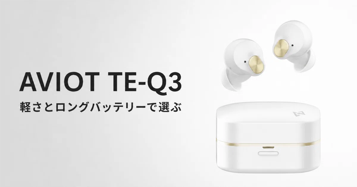 AVIOT TE-Q3 のレビュー・口コミ評判と特徴 軽さとロングバッテリーで