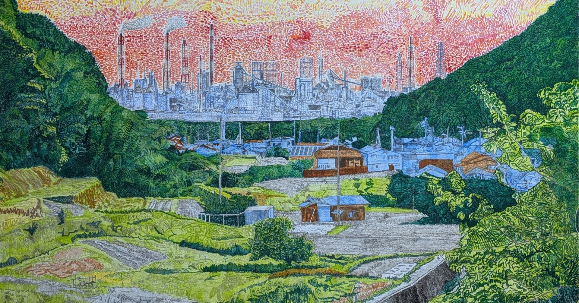油彩画 忸怩たる思い Step71】「交錯」油彩画｜瑞島 魁祐（みずしま かいゆう）
