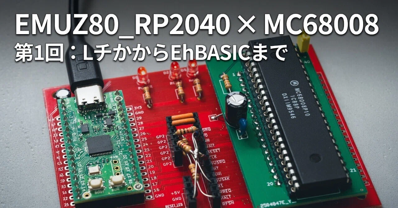 EMUZ80_RP2040でMC68008を動かしてみた！ LチカからEhBASICまで【68k