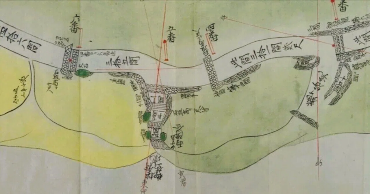 吾妻川土砂留絵図～逢坂山の防災工事～｜鴨東