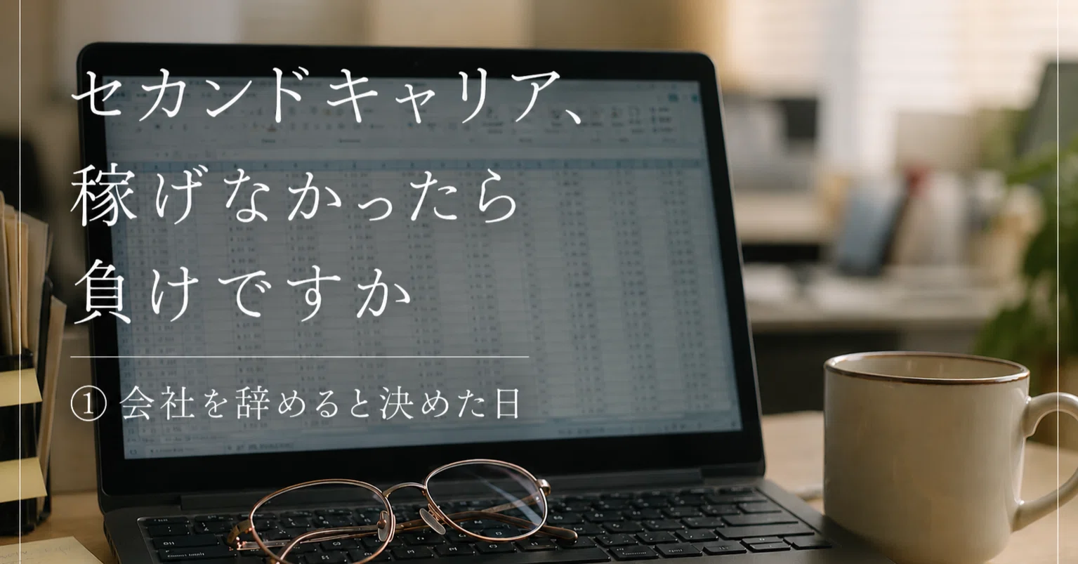 セカンドキャリア、稼げなかったら負けですか「①会社を辞めると決めた