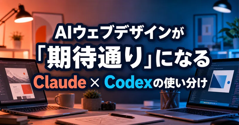 AIウェブデザインが「期待通り」になるClaude × Codexの使い分け
