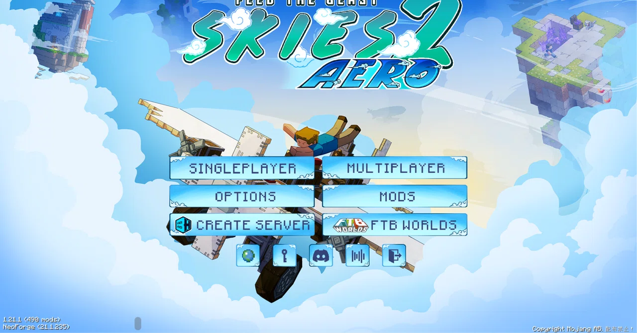 [MOD Minecraft] FTB Skies 2 Aero part.1｜グルートン