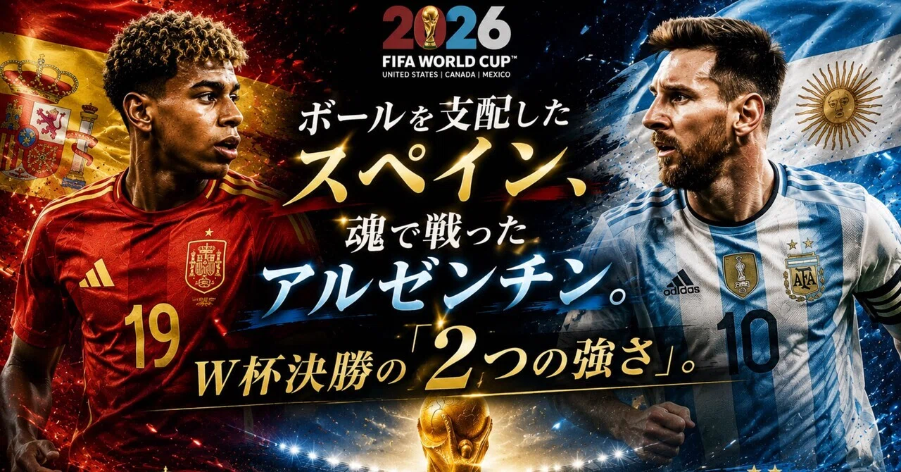 ボールを支配したスペイン、魂で戦ったアルゼンチン。W杯決勝でみえた