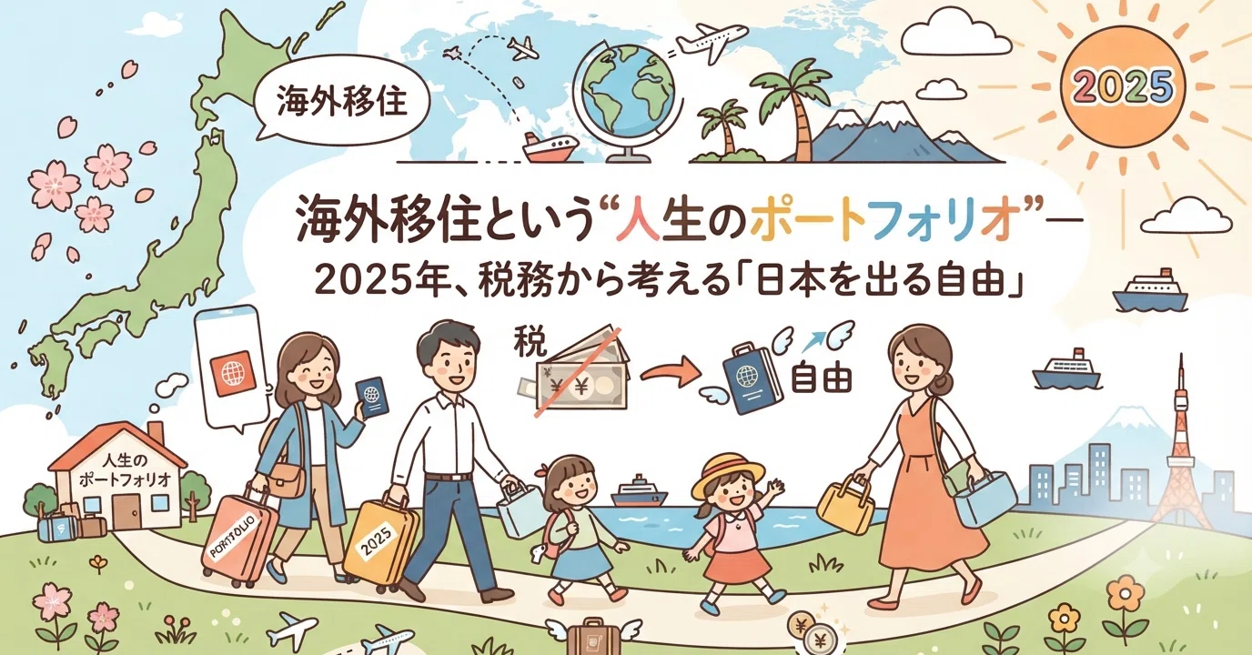 「海外移住のため、売却します。」 海外移住という“人生のポートフォリオ”― 2025年、税務から考える「日本