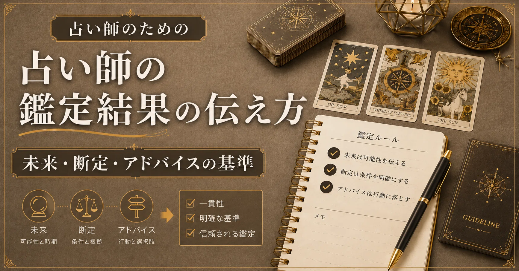 占い師の鑑定結果の伝え方｜未来・断定・アドバイスの基準を決める