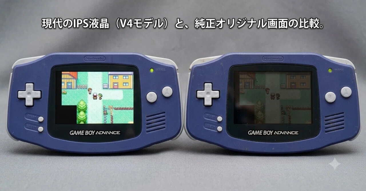GBA用IPS液晶 V1〜V7の進化の歴｜みつ
