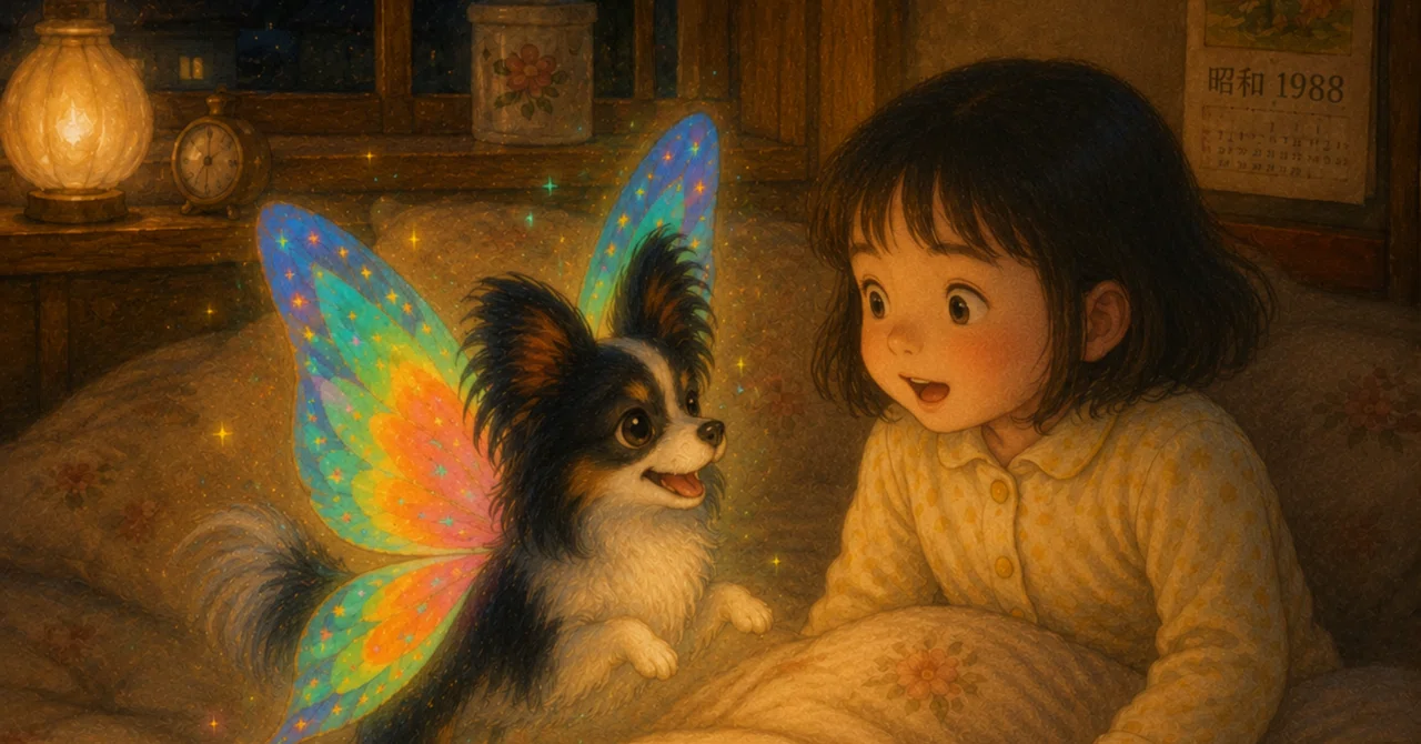 りおと犬の妖精りゅう 〜おやすみなさい〜｜crisantemo