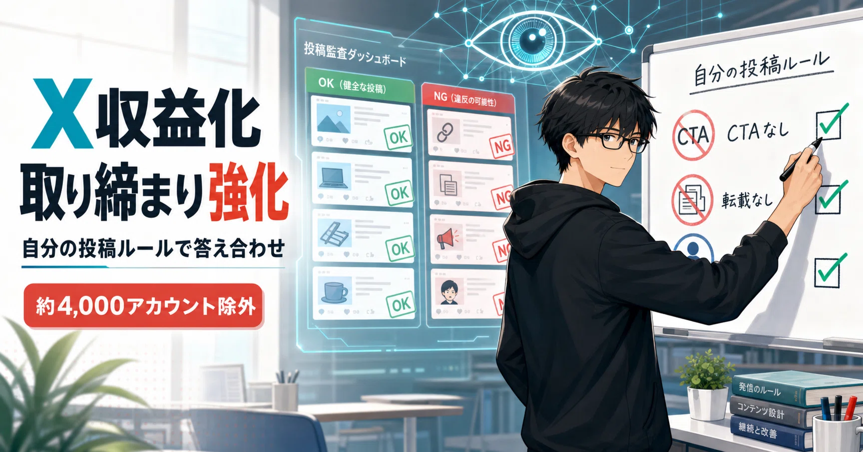 徳源㈱公式アカウント（違うID同梱NG） Xが1日で約4,000アカウントを収益化プログラムから除外した。うちの