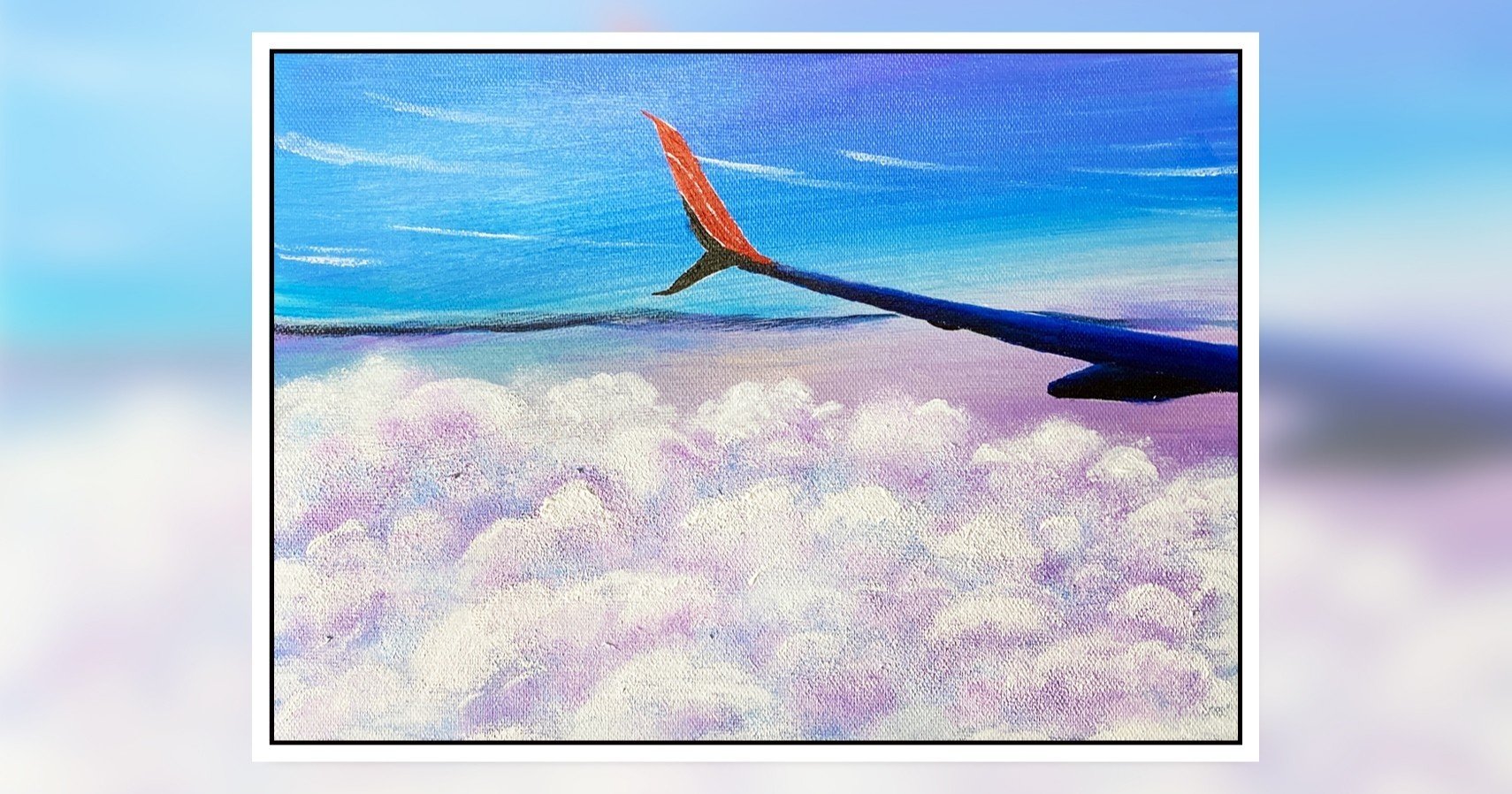 アクリル絵の具を使用した 飛行機から見る雲海 の描き方 初心者が簡単に絵を描く方法 Junya Art Note アクリル絵の具を使用した 飛行機から見る雲海 の描き方 初心者が簡単に絵を描く方法 Junya Art Note