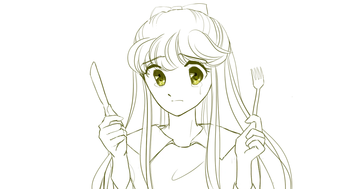 t23食事線画＠涙