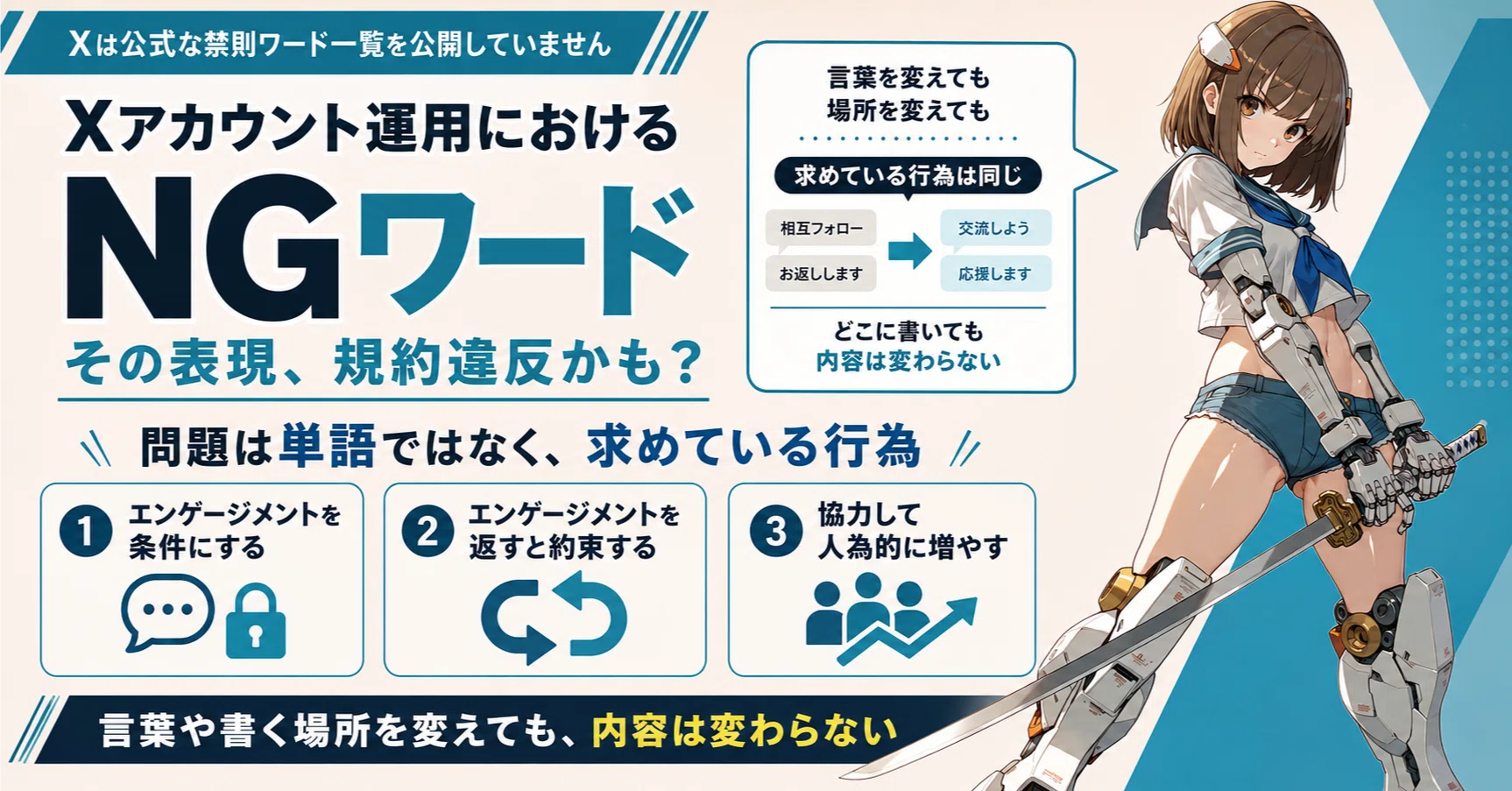 NG Words in X Account Management｜てんねん｜AIイラストクリエイター