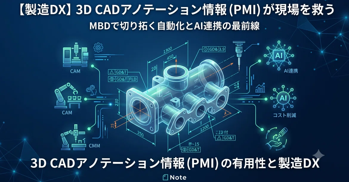 [Manufacturing DX] 3D CAD 'Annotation Information (PMI)' Saves the Shop ...