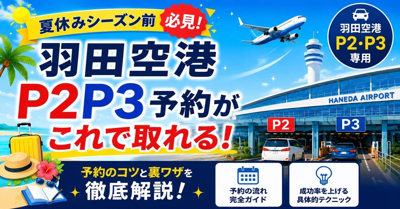 夏休みシーズン前必見！羽田空港 P2P3予約がこれで取れる！｜osusumedoki