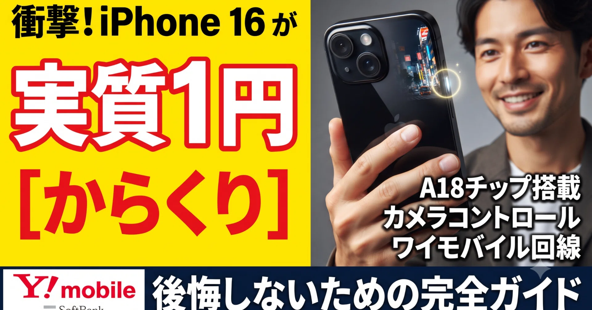 最近話題のiPhone16が1円！のやつを買ってみてリアルな使い心地