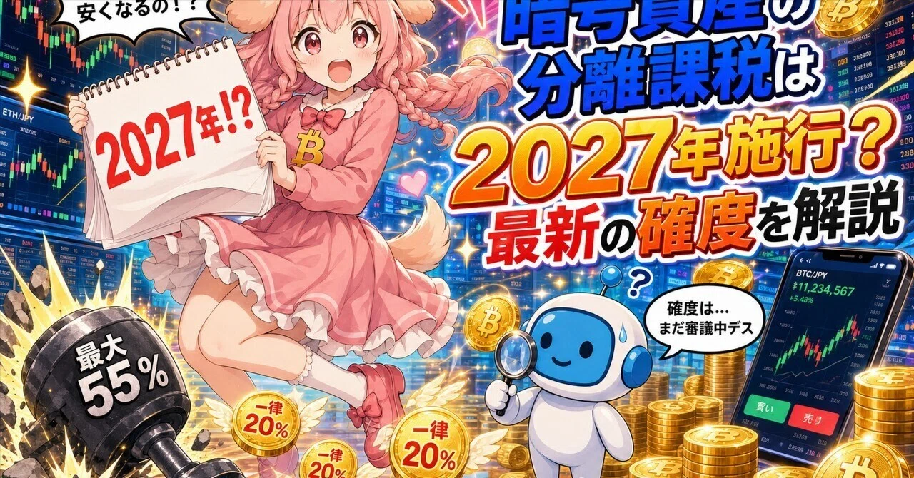 暗号資産の分離課税は2027年施行？最新の確度を解説｜ゼロからはじめる仮想通貨ガイド