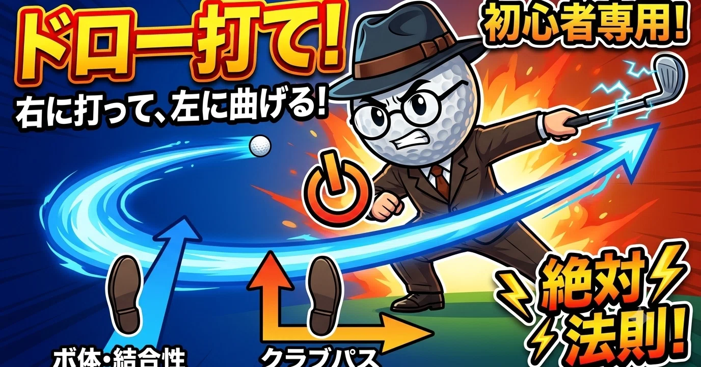 憧れの「ドローボール」を確実に打つ方法！右に打ち出して左に戻る