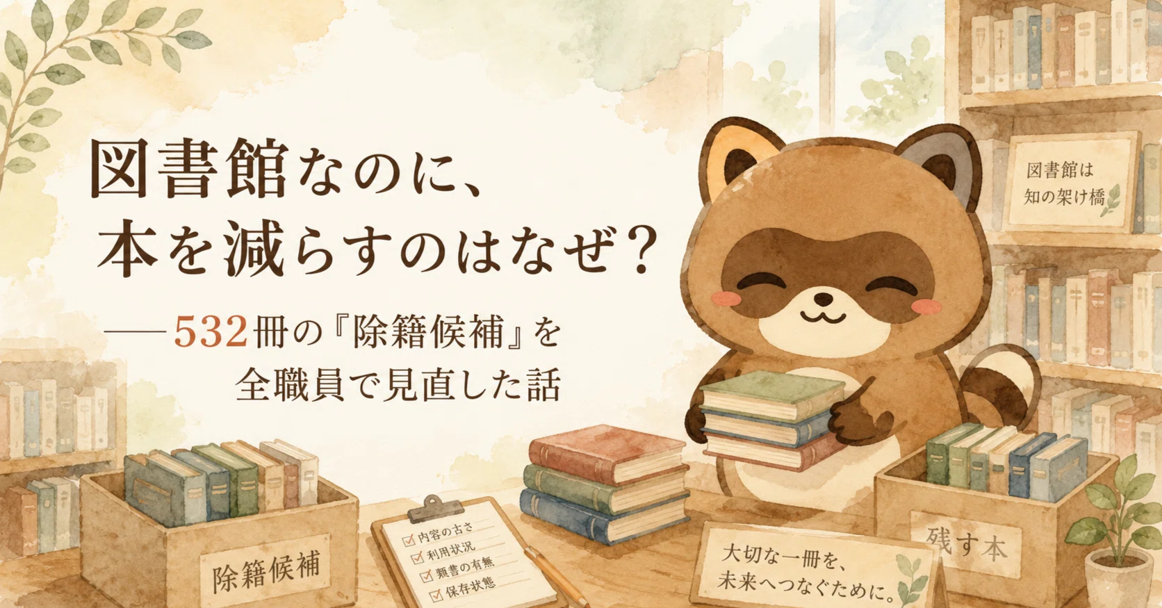 Why reduce the number of books in a library? A story about