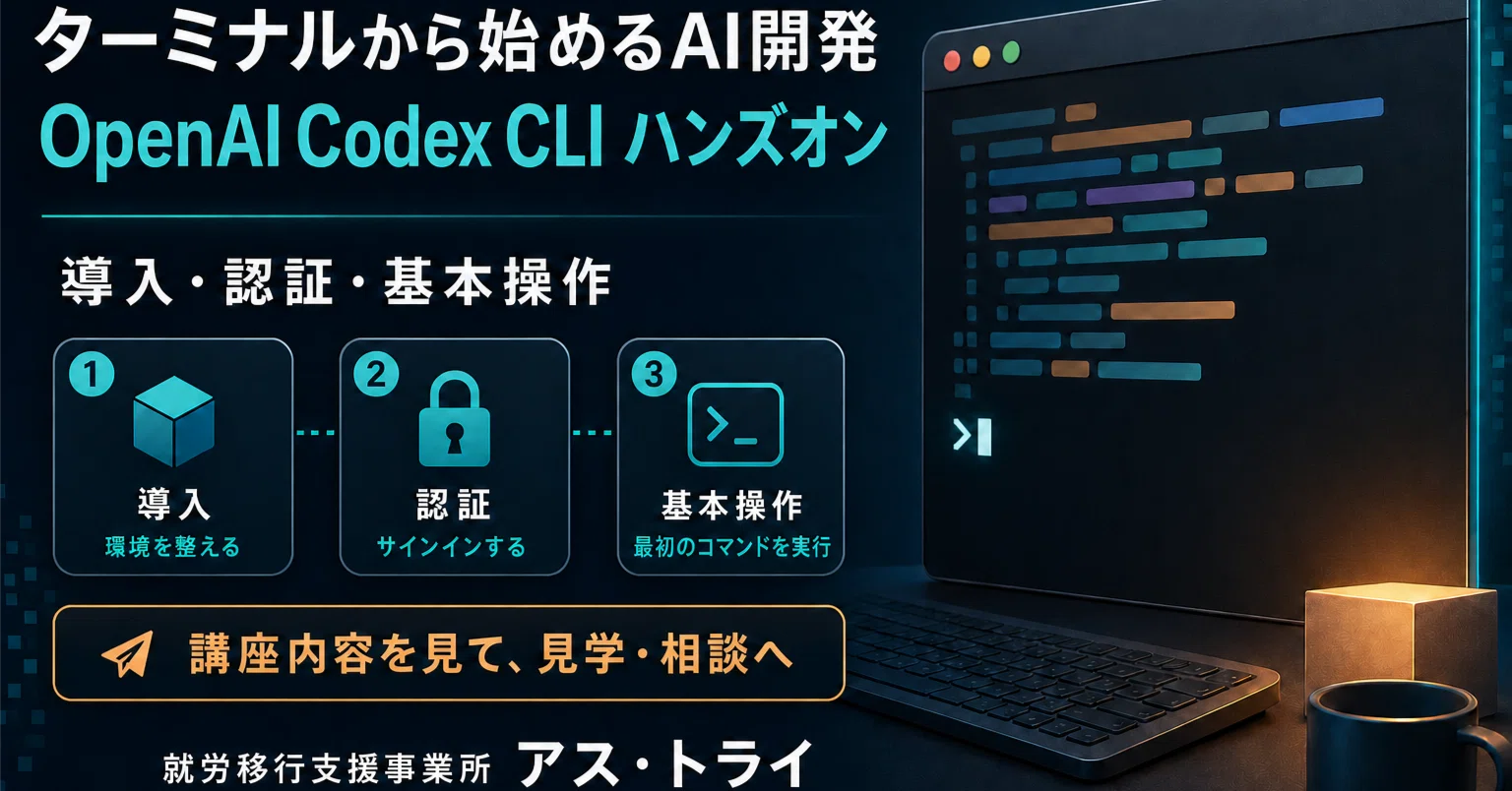 AIコミュニケーション講座】ターミナルで動くAI！OpenAI Codex CLIの