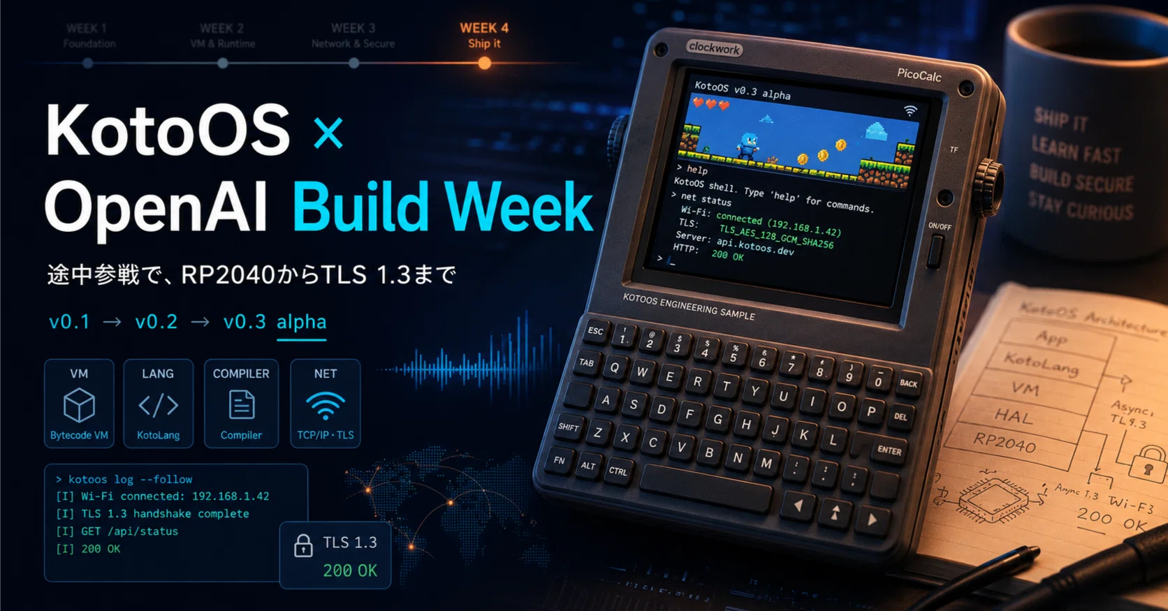 締切直前、RP2040でTLS 1.3を通していた ― OpenAI Build Weekに途中