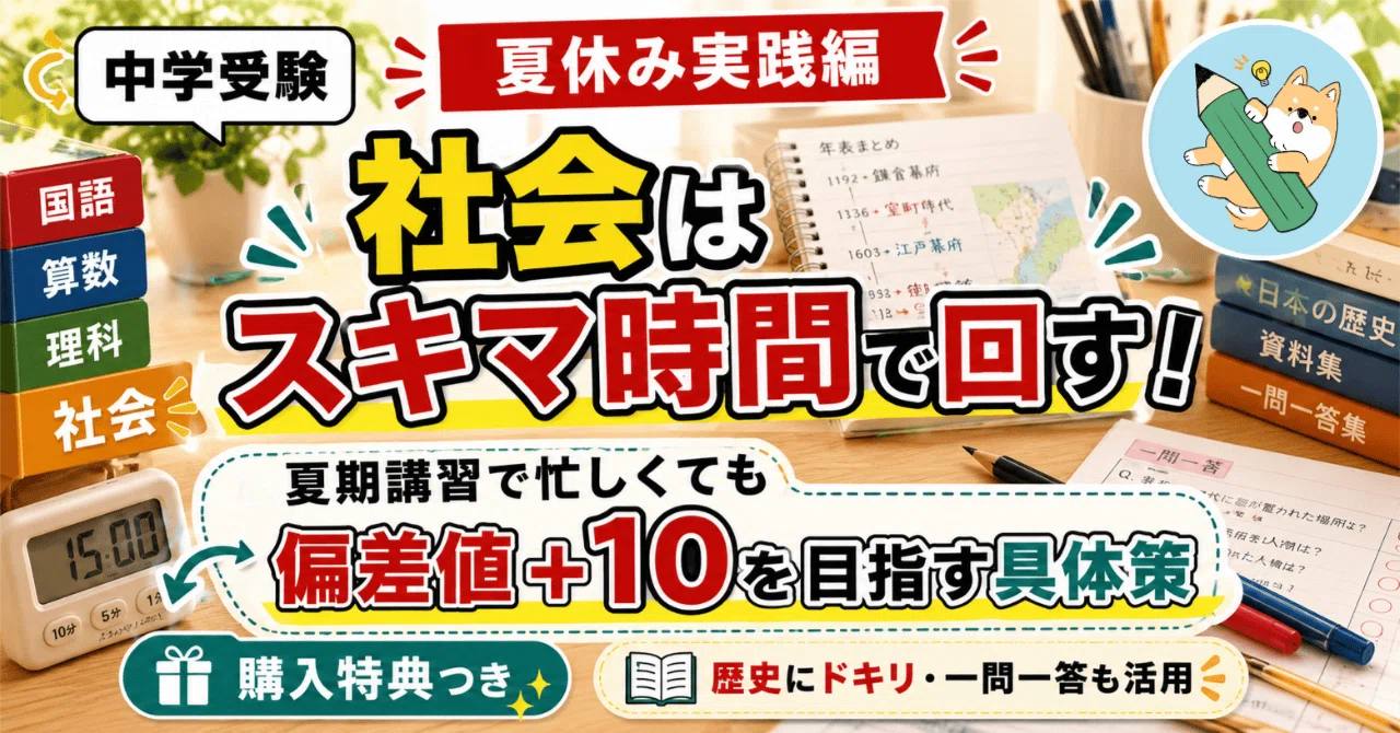 日能研5年】夏期特別テスト③の結果｜夏休みの成果と9月からの課題