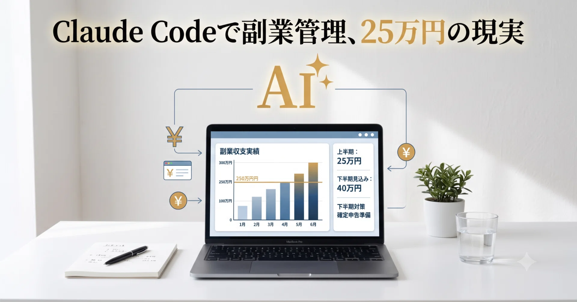 副業の収支管理ツールをClaude Codeで作ったら、25万円という数字と