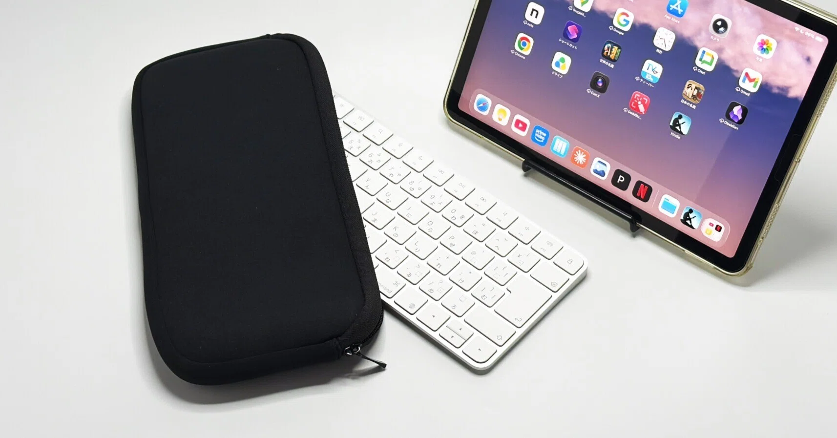 Magic KeyboardにダイソーのSwitch2ケース（200円）がぴったりだった話