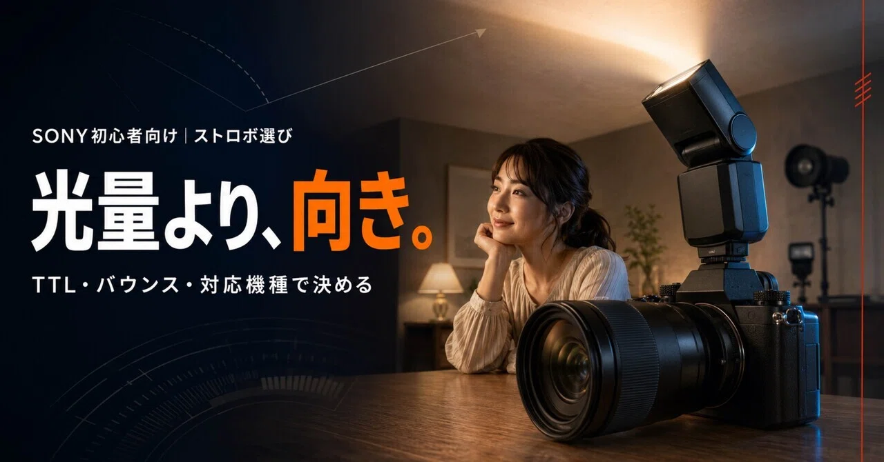 SONYカメラ初心者の外付けストロボはどれ？TTL・光量・バウンスで失敗