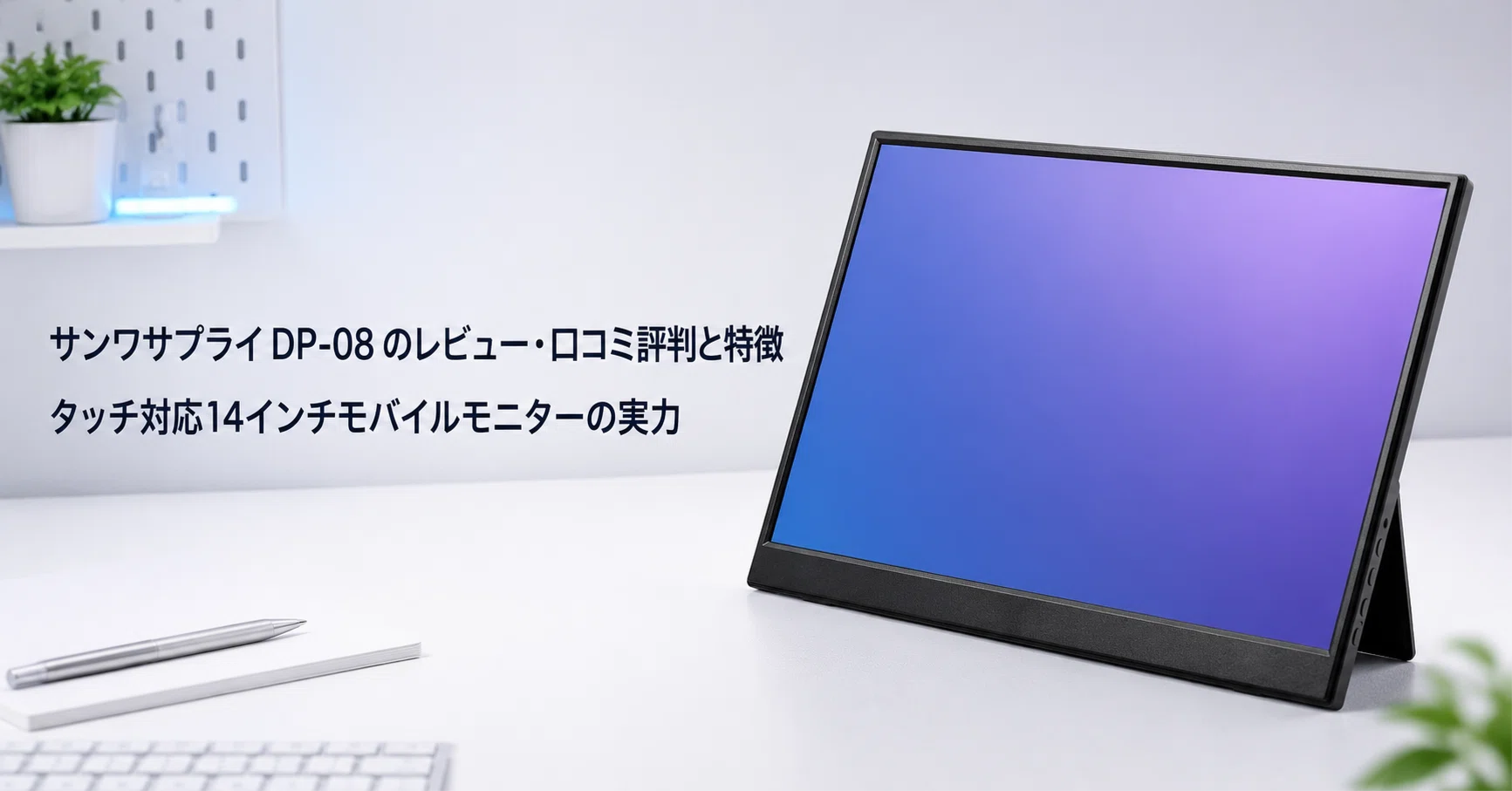サンワサプライ DP-08 のレビュー・口コミ評判と特徴 タッチ対応14