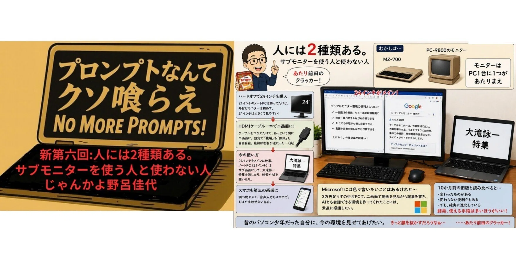 プロンプトなんてクソ喰らえ!No More Prompts!新第六回:人には2種類