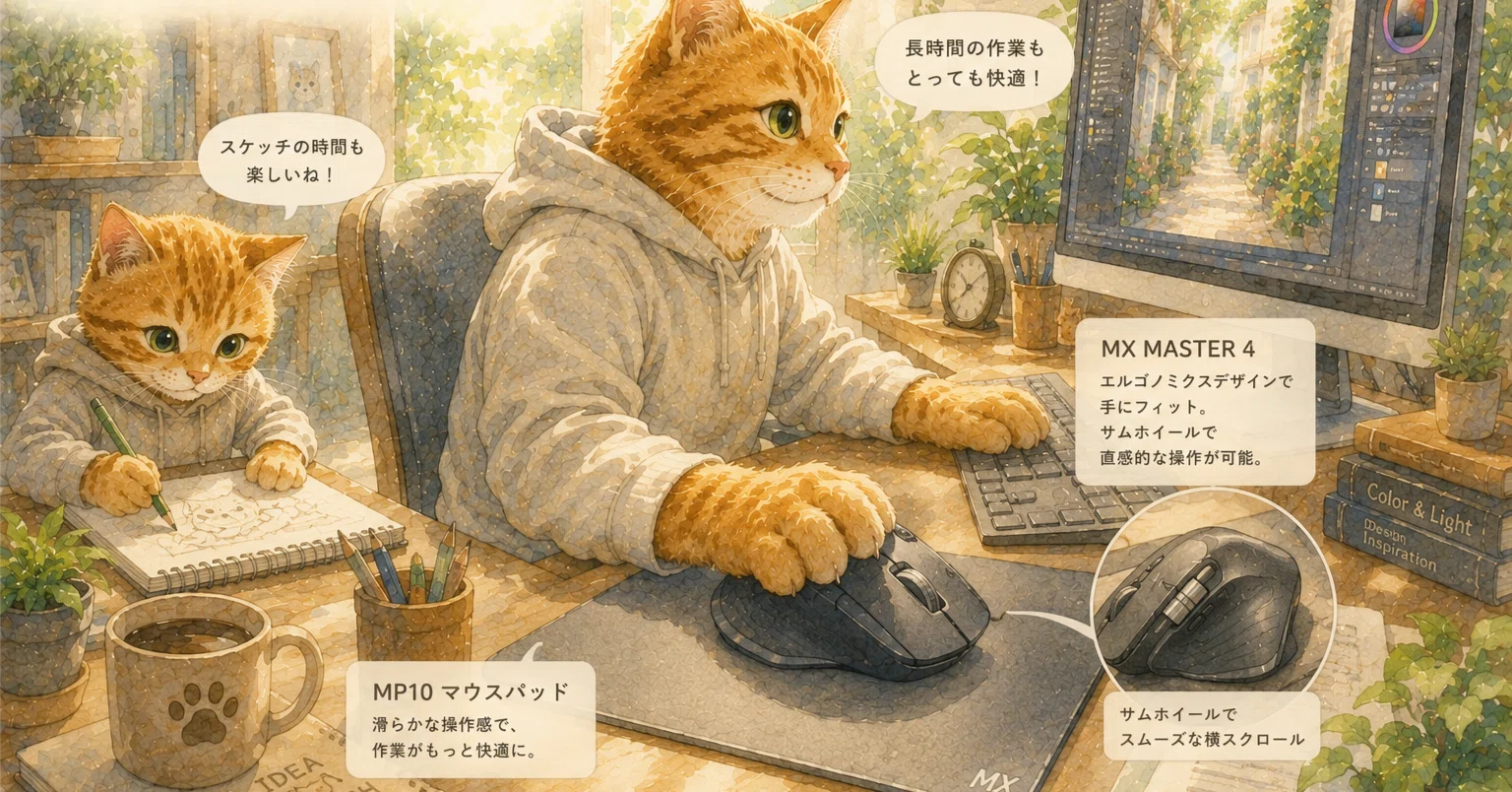 2026年版】ロジクール MX MASTER 4は買い？純正マウスパッドセットを